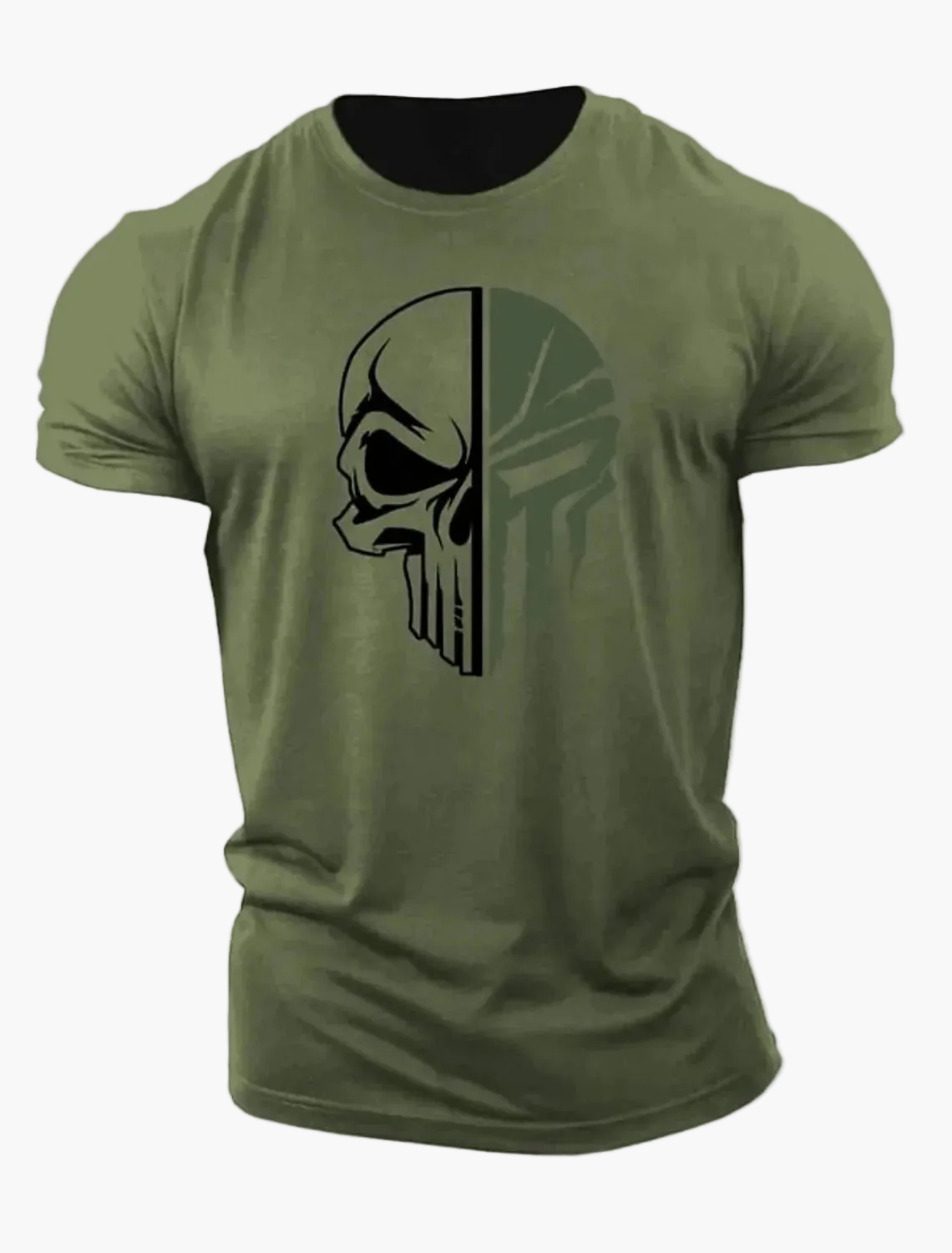 Herren T-Shirt mit Totenkopf und Militär-Design – Stylisches Freizeit- und Fitness-Shirt