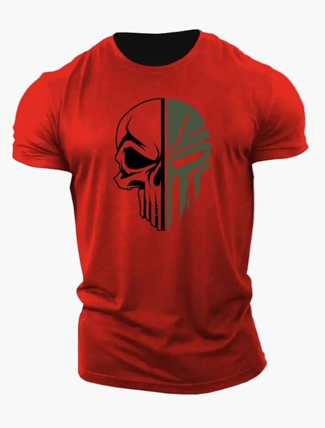 Herren T-Shirt mit Totenkopf und Militär-Design – Stylisches Freizeit- und Fitness-Shirt