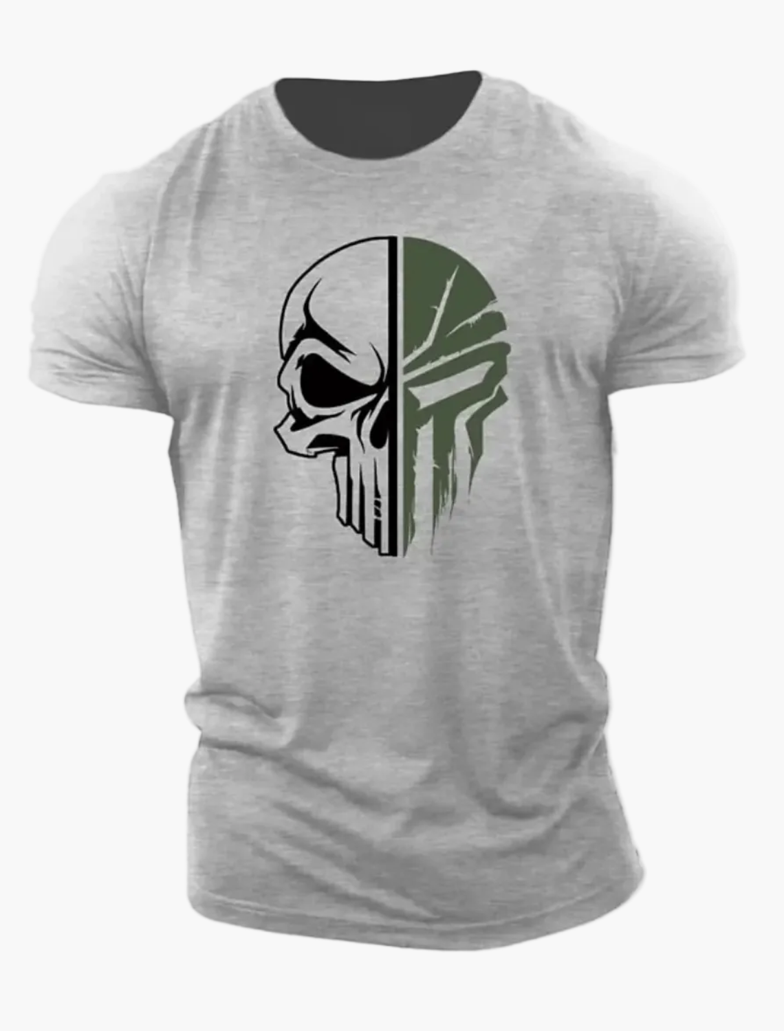Herren T-Shirt mit Totenkopf und Militär-Design – Stylisches Freizeit- und Fitness-Shirt