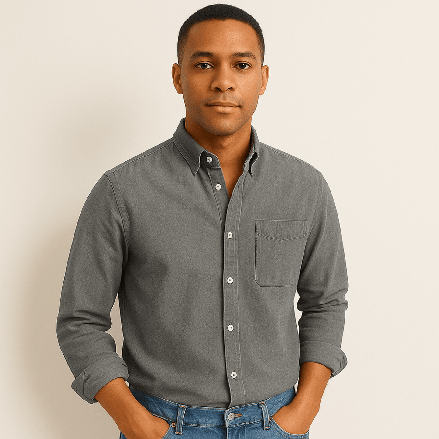 Herren Langarmhemd – Klassischer Business & Freizeit Look, Modern Fit