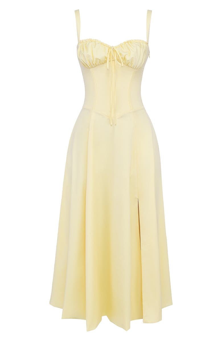 Damen Midikleid mit Korsett-Design und floralem Muster – Elegantes Sommerkleid für besondere Anlässe