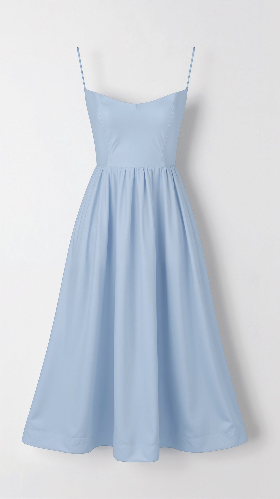 Vestido midi para mujer con tirantes finos – Look elegante de verano para ocasiones especiales