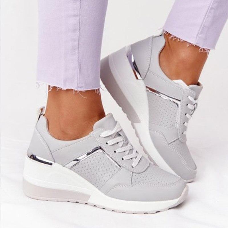Dam Ortopediska sneakers med kilklack – Bekväma och modemedvetna fritidsskor