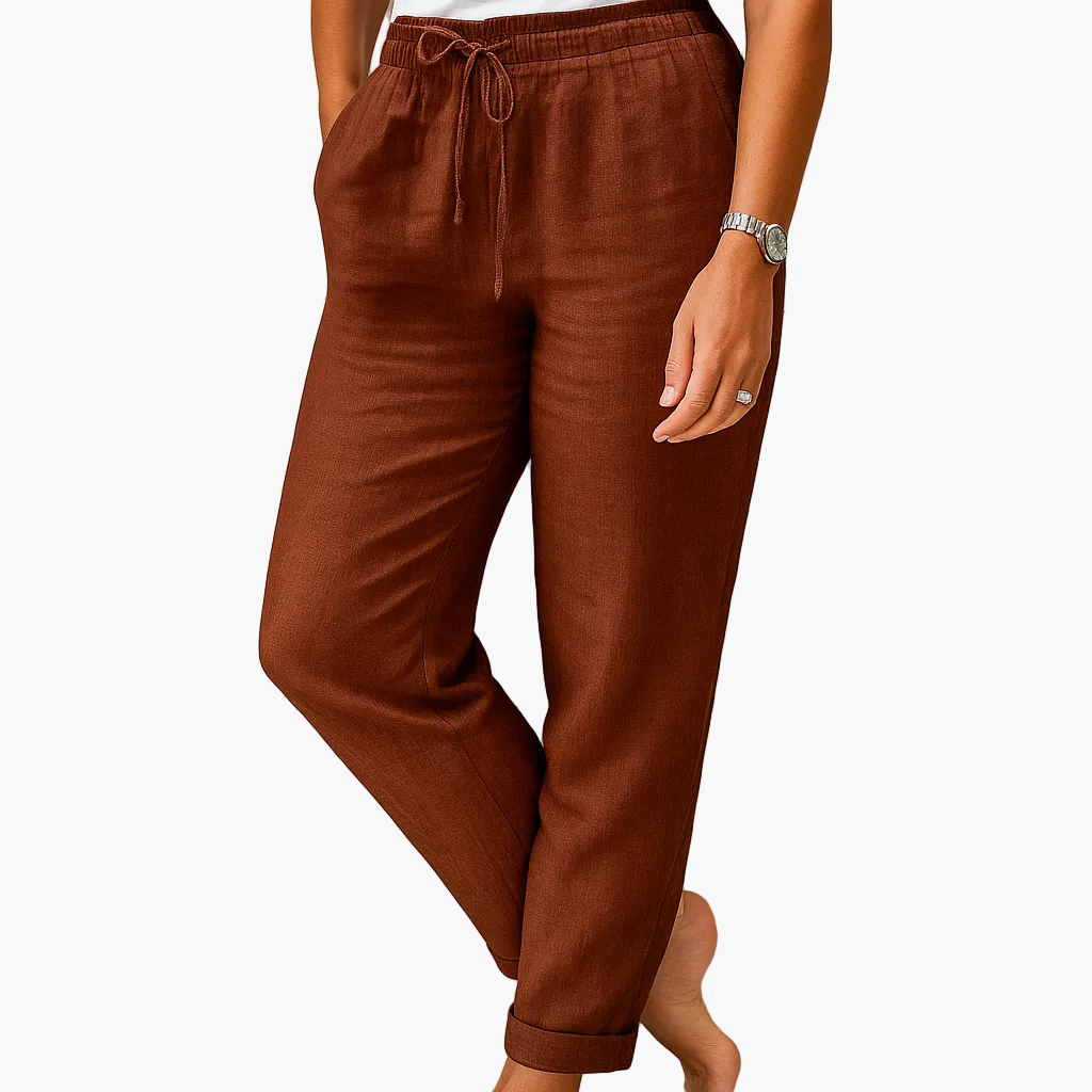 Pantalon de loisirs femme avec cordon de serrage – Style décontracté pour le quotidien et les vacances