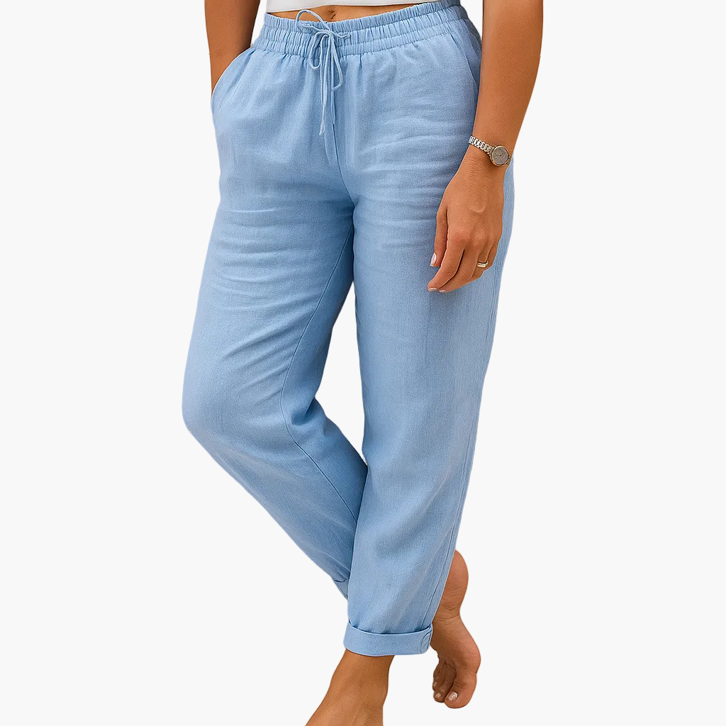Pantalon de loisirs femme avec cordon de serrage – Style décontracté pour le quotidien et les vacances