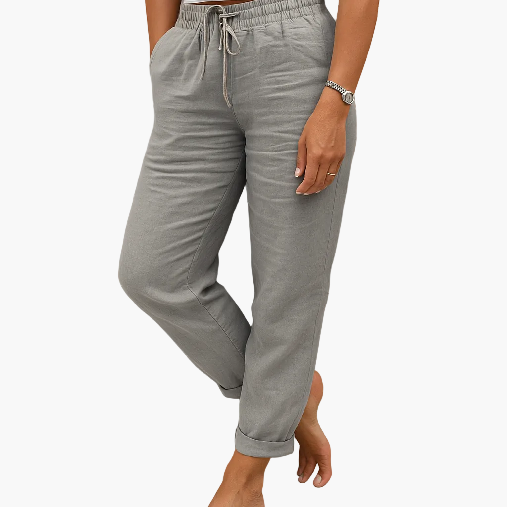 Pantalon de loisirs femme avec cordon de serrage – Style décontracté pour le quotidien et les vacances
