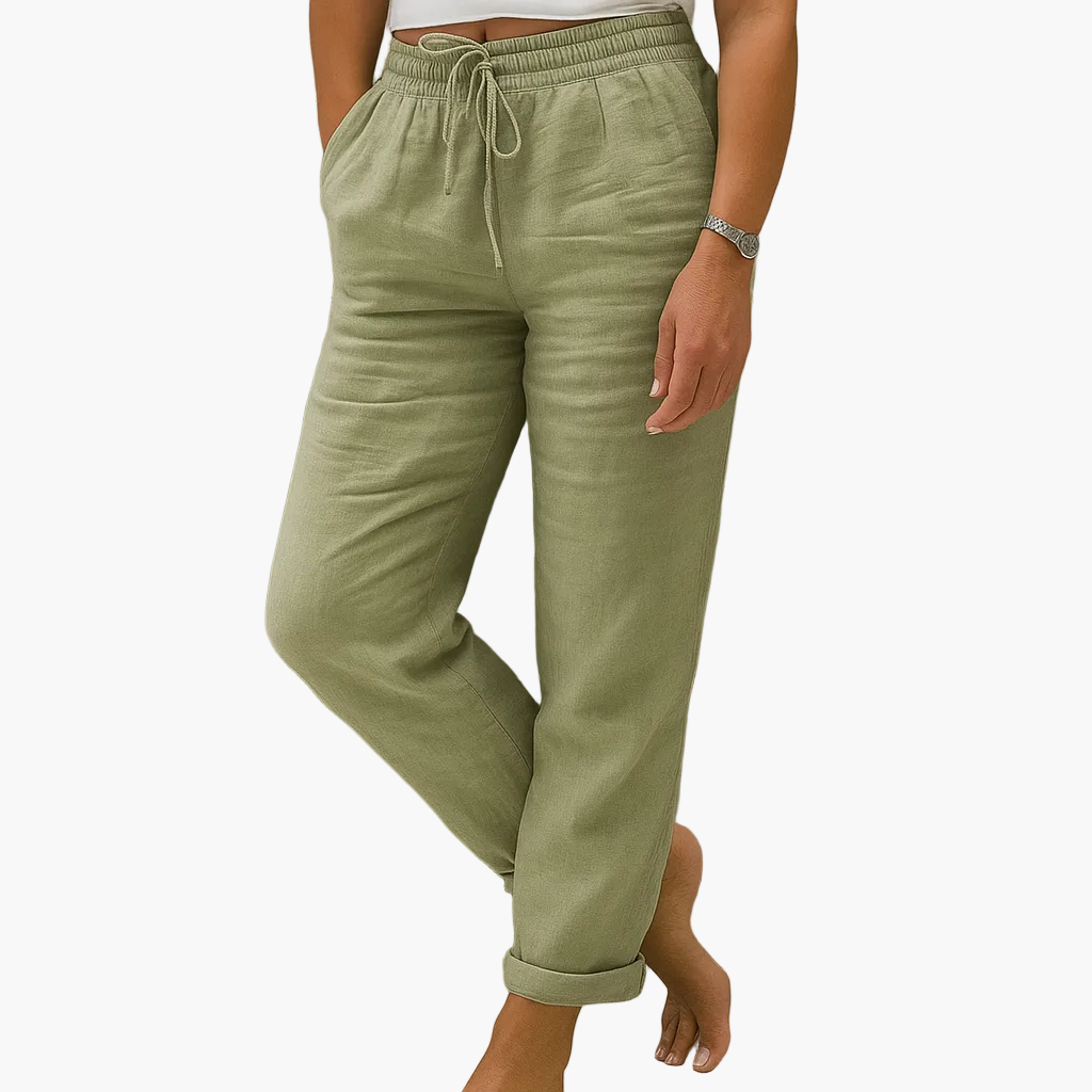 Pantalon de loisirs femme avec cordon de serrage – Style décontracté pour le quotidien et les vacances