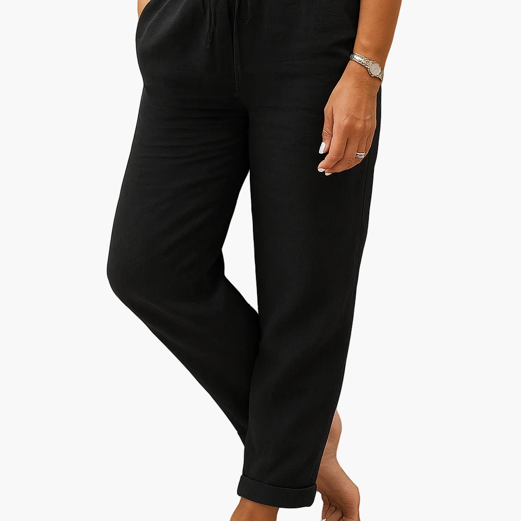 Pantalon de loisirs femme avec cordon de serrage – Style décontracté pour le quotidien et les vacances