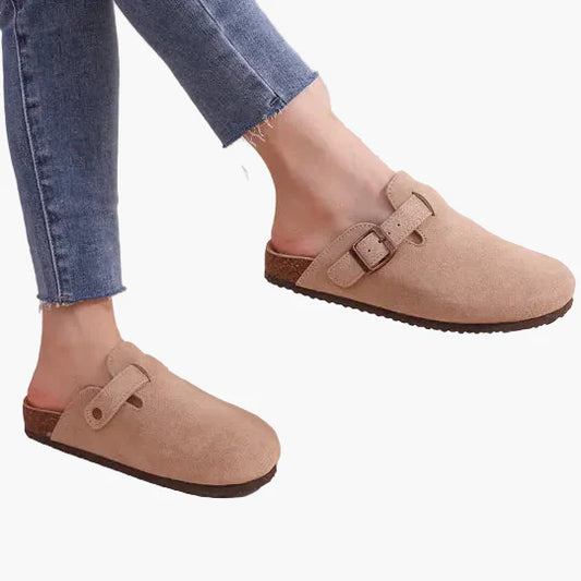 Dames Comfort-Pantoletten met Gesp – Modieuze Huisschoenen voor Dagelijks & Vrijetijd