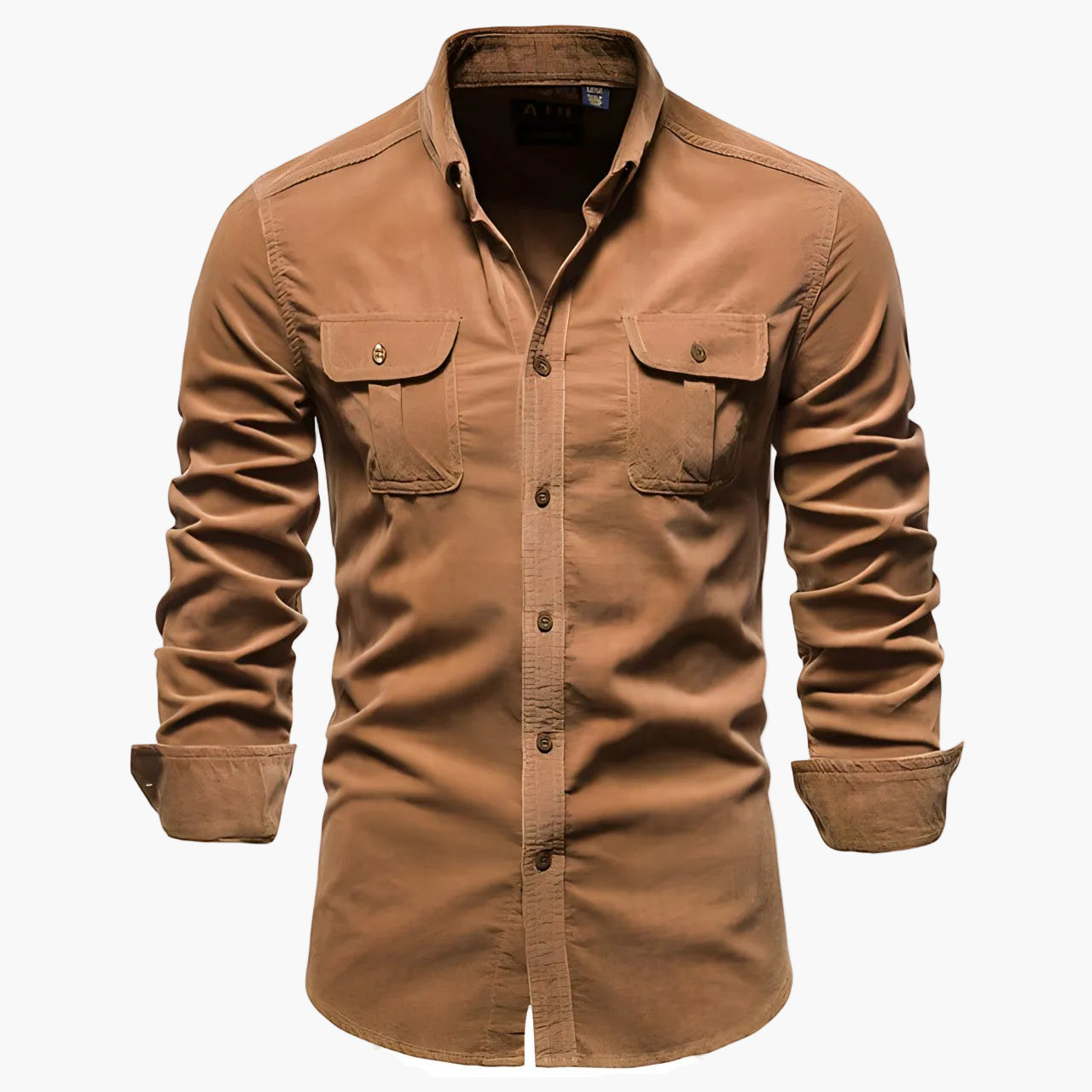 Camicia Uomo Manica Lunga Casual con Tasche sul Petto – Camicia Slim Fit Moderna per Quotidiano e Ufficio