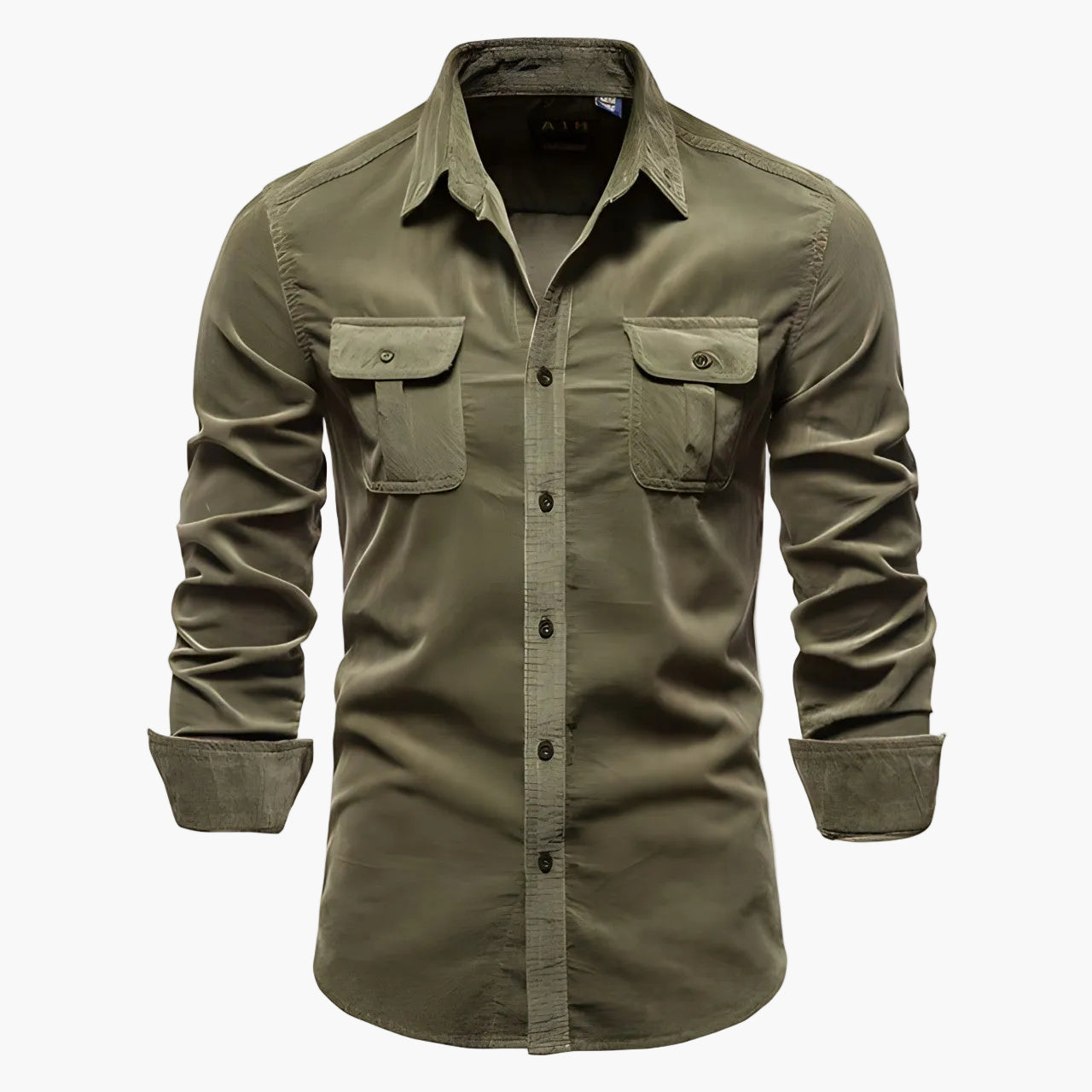 Camicia Uomo Manica Lunga Casual con Tasche sul Petto – Camicia Slim Fit Moderna per Quotidiano e Ufficio