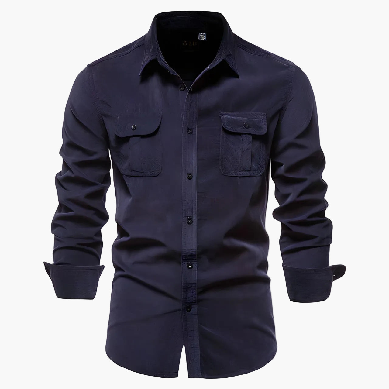Camicia Uomo Manica Lunga Casual con Tasche sul Petto – Camicia Slim Fit Moderna per Quotidiano e Ufficio