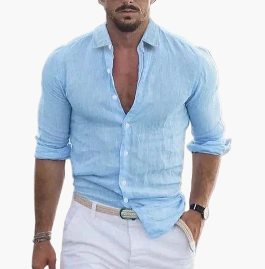 Heren Vrijetijd Overhemd Slim Fit – Stijlvol Zomerhemd voor Kantoor, Vakantie & Dagelijks Gebruik
