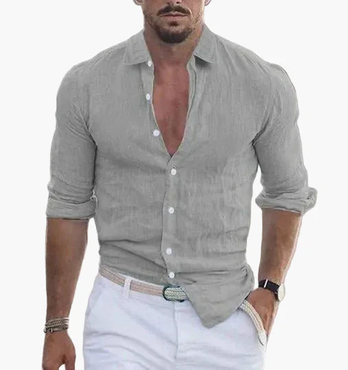 Heren Vrijetijd Overhemd Slim Fit – Stijlvol Zomerhemd voor Kantoor, Vakantie & Dagelijks Gebruik