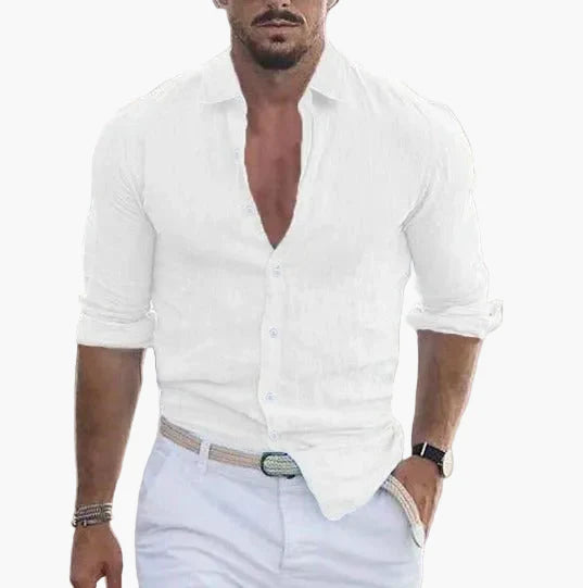 Heren Vrijetijd Overhemd Slim Fit – Stijlvol Zomerhemd voor Kantoor, Vakantie & Dagelijks Gebruik