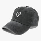 Geborduurde retro-baseballpet voor dames met verstelbaar bandje