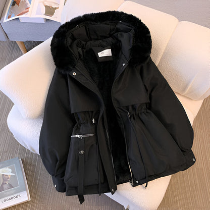 Parka d’hiver pour femme avec capuche en fourrure – Manteau élégant et chaud pour le quotidien et les loisirs