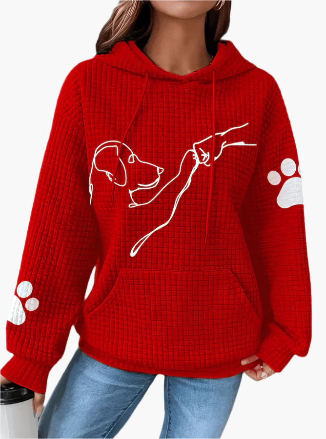 Damen Kapuzenpullover mit Hundemotiv – Bequemer Hoodie für Hundeliebhaber, Freizeit & Alltag