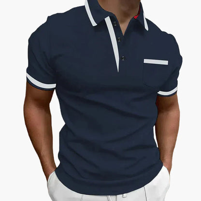 Herre polo skjorte modern fit med kontrastdetaljer – Stilfuld til hverdag og fritid