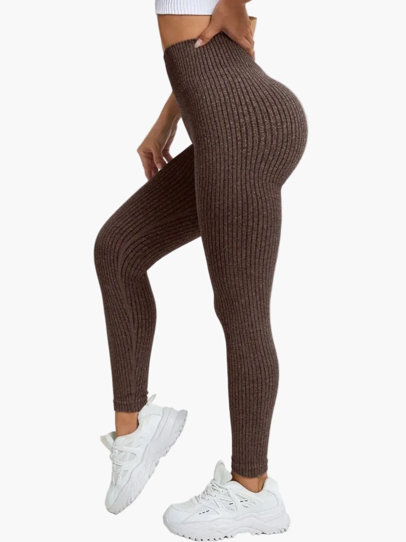 Damen Seamless Sport-Leggings mit hohem Bund – Figurformend & Komfortabel für Fitness und Alltag