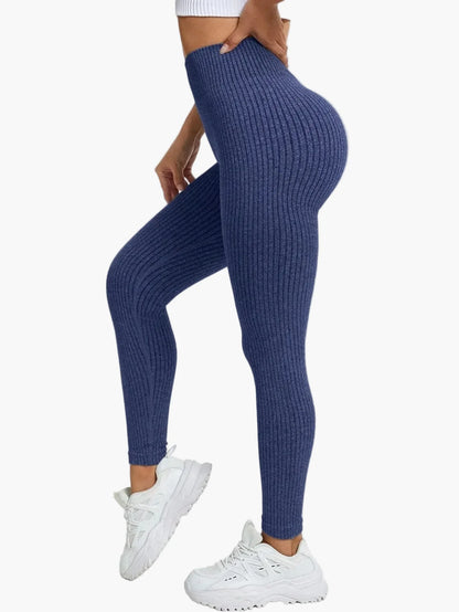 Damen Seamless Sport-Leggings mit hohem Bund – Figurformend & Komfortabel für Fitness und Alltag