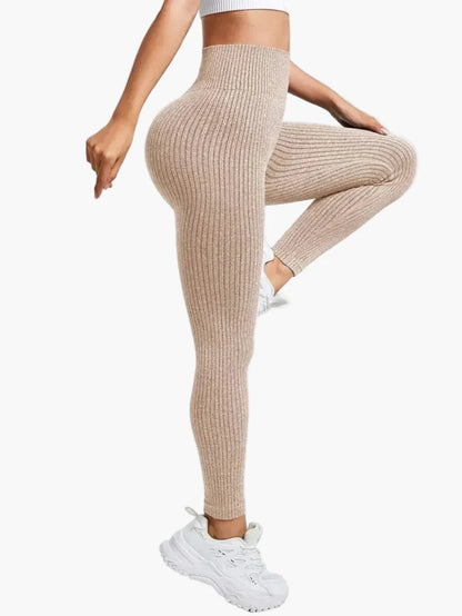 Damen Seamless Sport-Leggings mit hohem Bund – Figurformend & Komfortabel für Fitness und Alltag