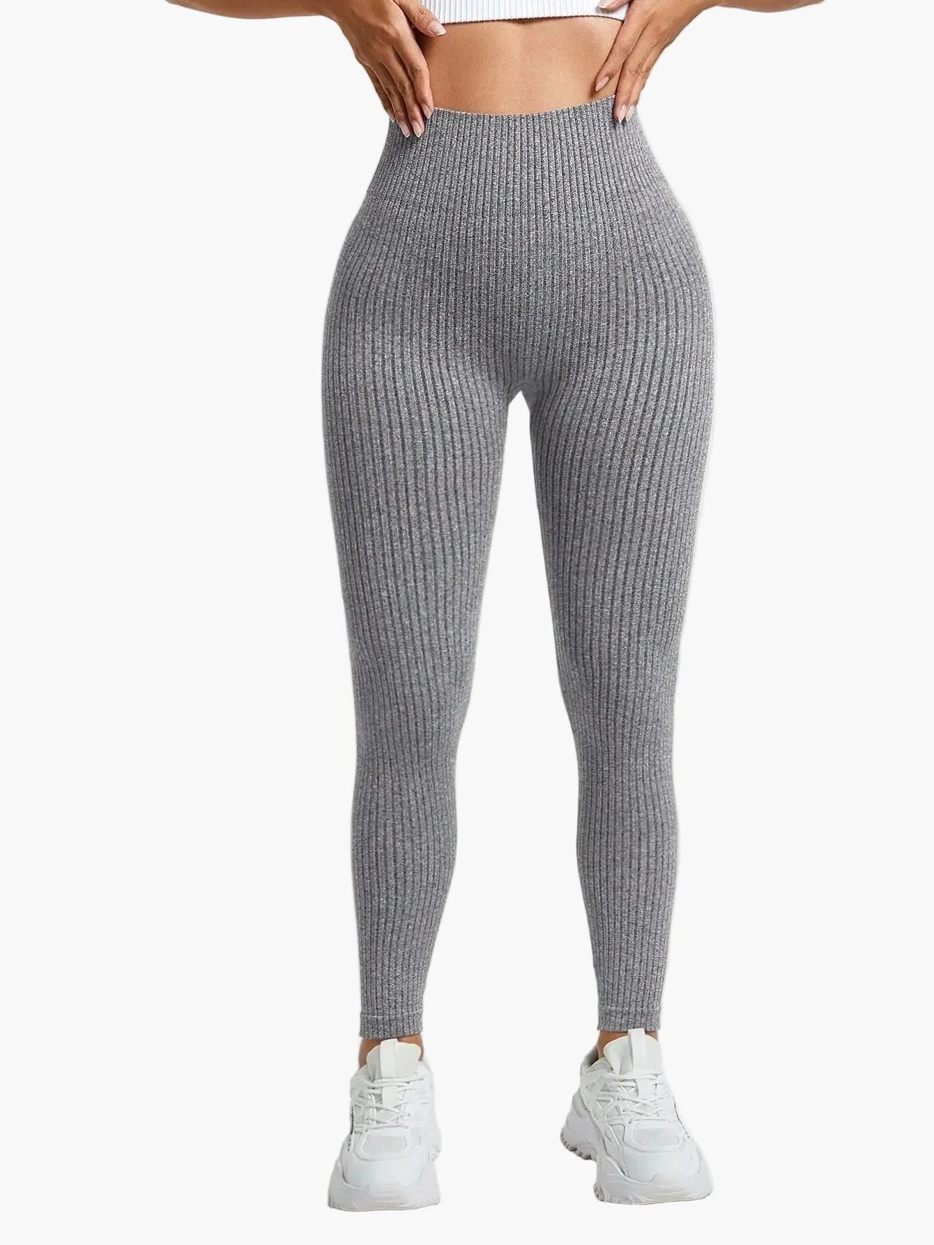 Damen Seamless Sport-Leggings mit hohem Bund – Figurformend & Komfortabel für Fitness und Alltag