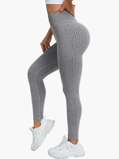 Damen Seamless Sport-Leggings mit hohem Bund – Figurformend & Komfortabel für Fitness und Alltag