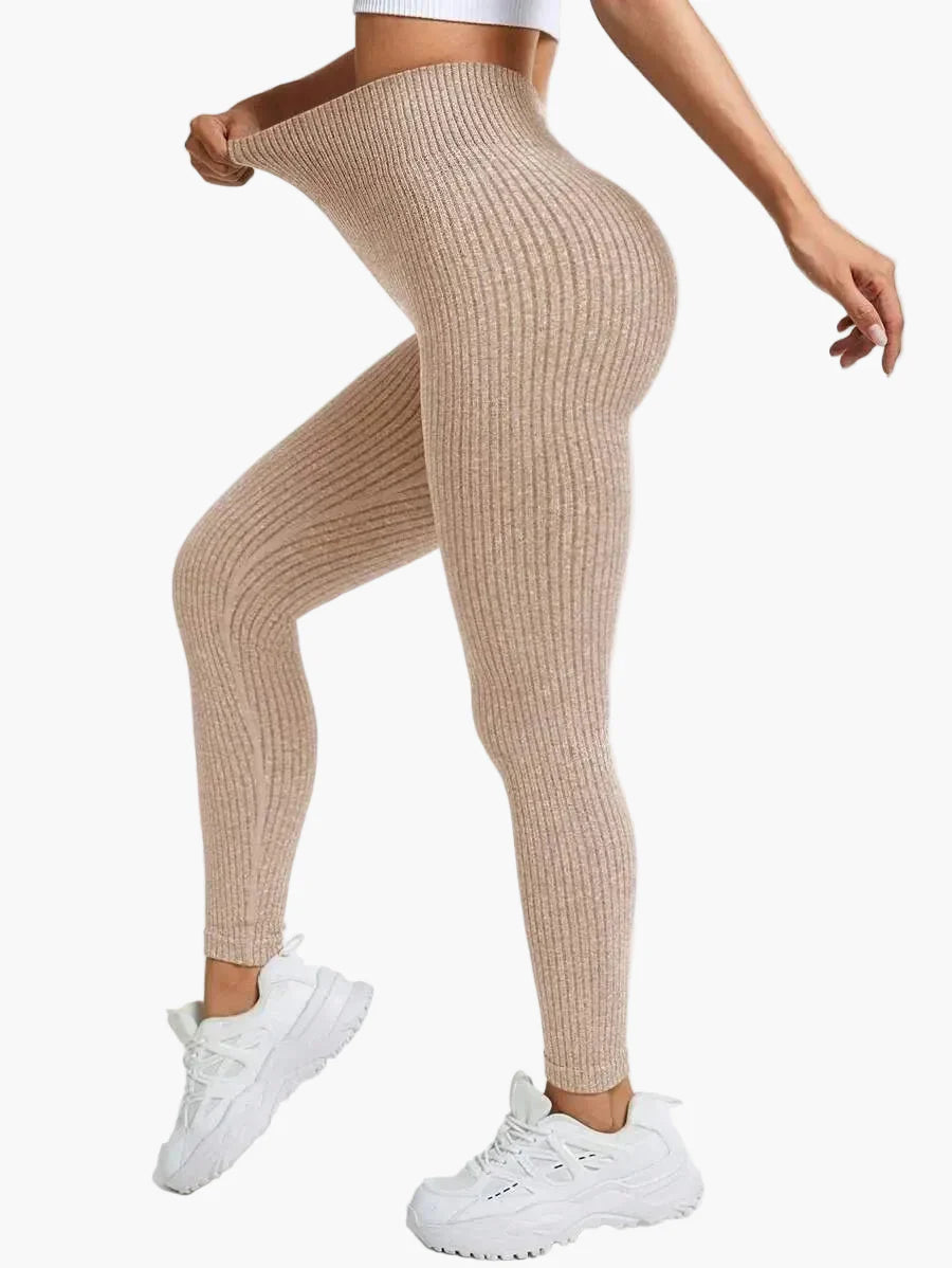 Damen Seamless Sport-Leggings mit hohem Bund – Figurformend & Komfortabel für Fitness und Alltag