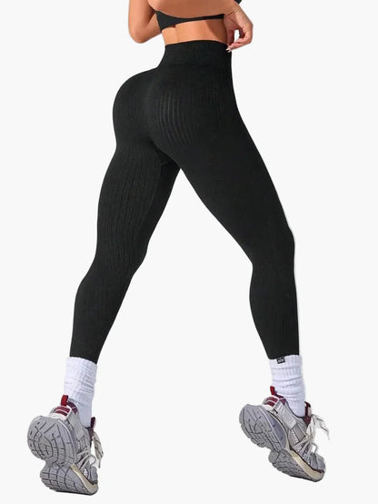 Damen Seamless Sport-Leggings mit hohem Bund – Figurformend & Komfortabel für Fitness und Alltag