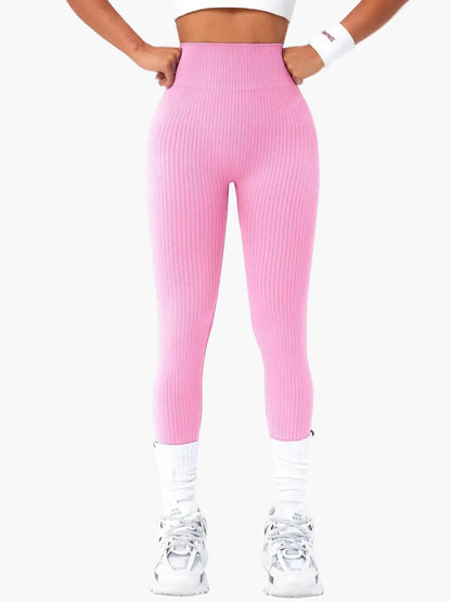 Damen Seamless Sport-Leggings mit hohem Bund – Figurformend & Komfortabel für Fitness und Alltag