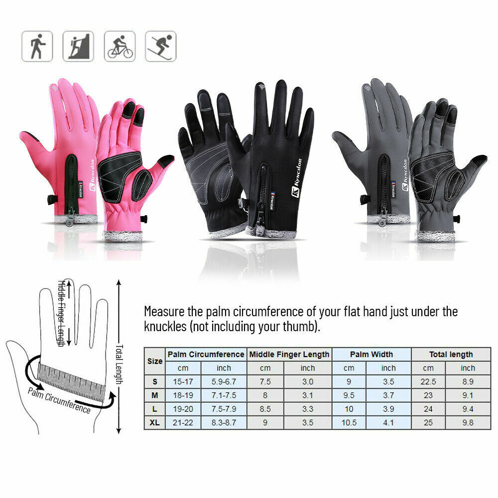 Touchscreen-handschoenen met antislip, waterdicht en winddicht