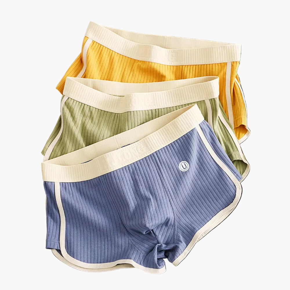 Damen Retro Sportliche Ripp-Slips 3er-Pack – Komfortable Unterwäsche für Alltag und Freizeit