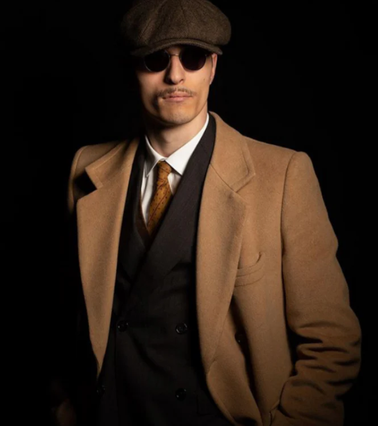 Flat cap met koord
