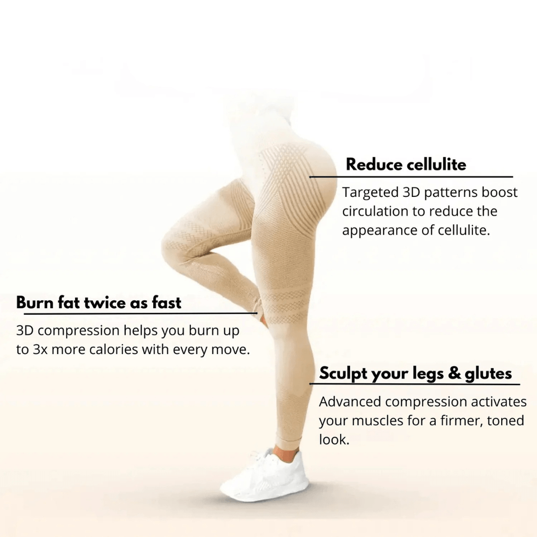 Damen Seamless Leggings mit Anti-Cellulite-Effekt für Fitness und Alltag