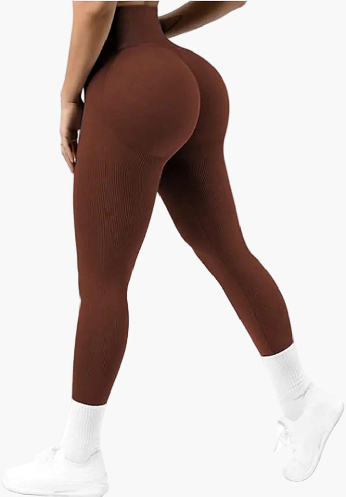 Damen High Waist Push Up Sport-Leggings – Figurformende Seamless Fitness-Tights für Training & Alltag