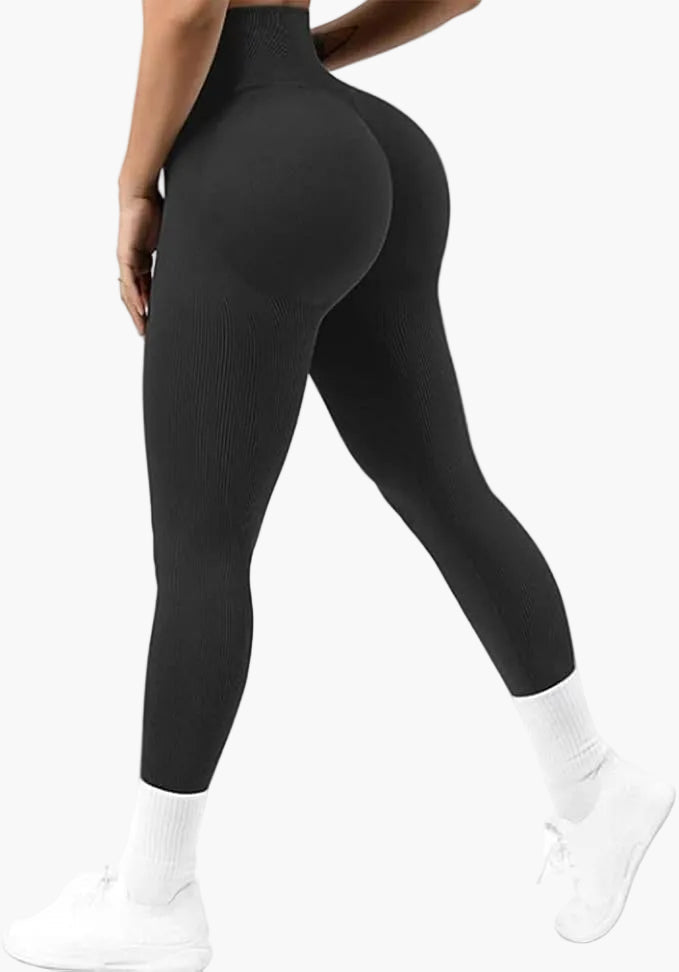 Damen High Waist Push Up Sport-Leggings – Figurformende Seamless Fitness-Tights für Training & Alltag