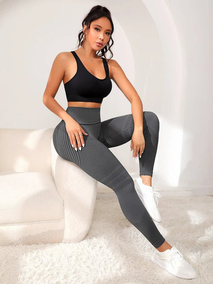 Damen Seamless Leggings mit Anti-Cellulite-Effekt für Fitness und Alltag