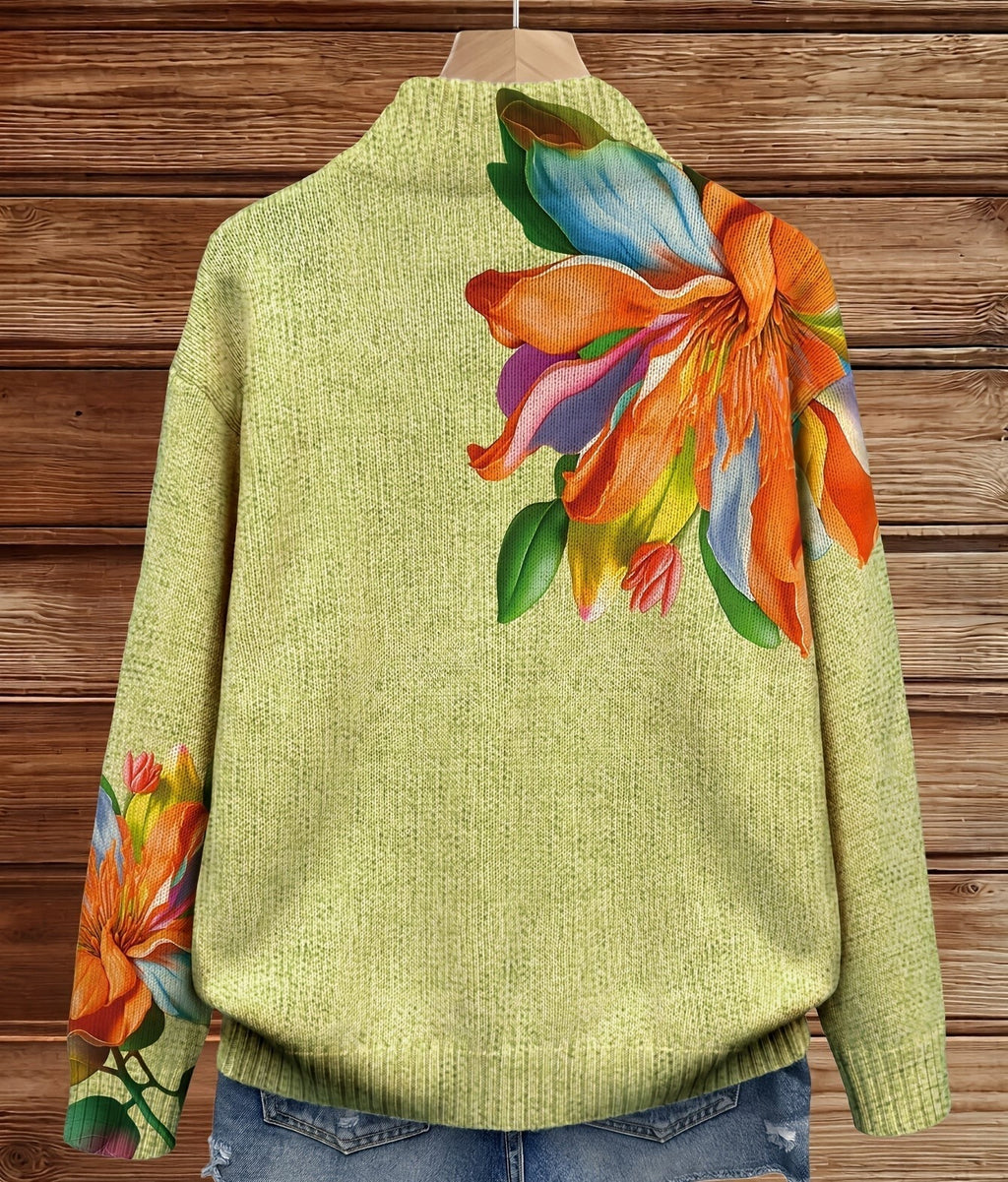 Sidonie | Vest voor dames met tropische lelieprint