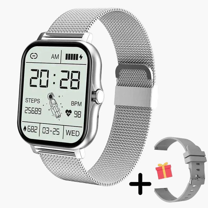 Dame smartklokke fitness tracker med helsefunksjoner og varsler – Stilfull klokke for hverdag, sport og velvære