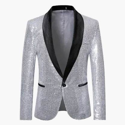Veste de smoking pailletée pour hommes pour occasions festives – Blazer de soirée élégant avec sequins