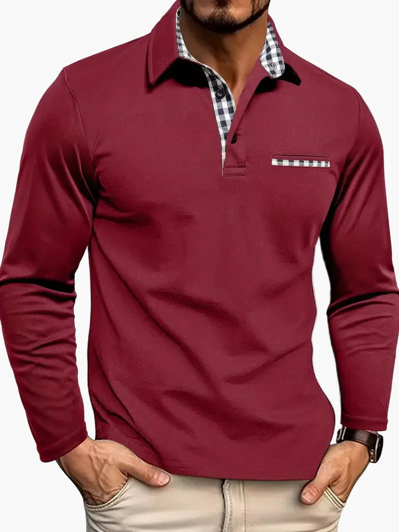 Herre langermet poloskjorte – Moderne casual-look for jobb og fritid
