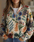 Tabitha | Vest voor dames met bloemenprint en rits