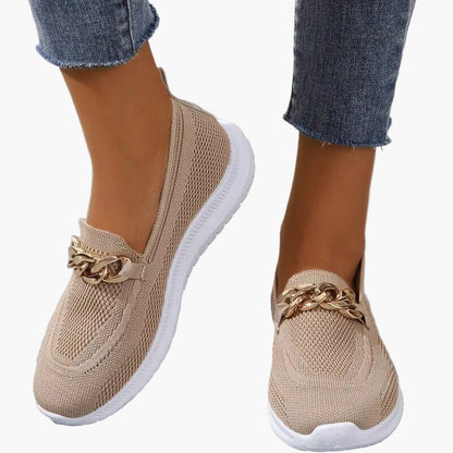 Damen Slipper mit Ketten-Detail – Bequeme Alltagsschuhe für Freizeit und Büro