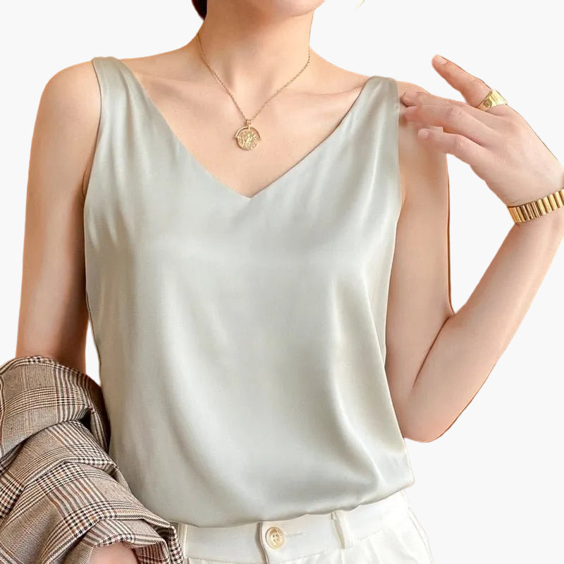 Top da donna con scollo a V – Basic elegante e versatile per tutti i giorni e ufficio