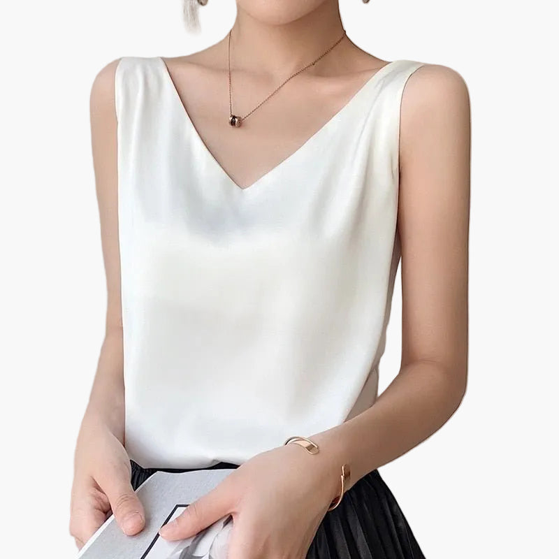 Top da donna con scollo a V – Basic elegante e versatile per tutti i giorni e ufficio