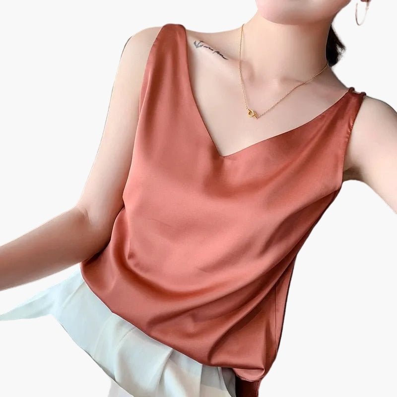 Top da donna con scollo a V – Basic elegante e versatile per tutti i giorni e ufficio