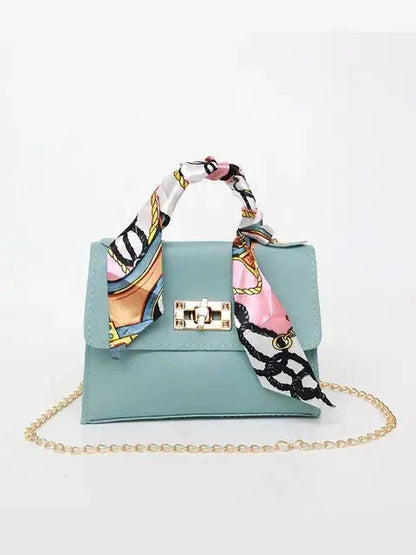 Borsa da donna con manico a sciarpa e tracolla a catena – Elegante borsa a spalla per tutti i giorni e eventi