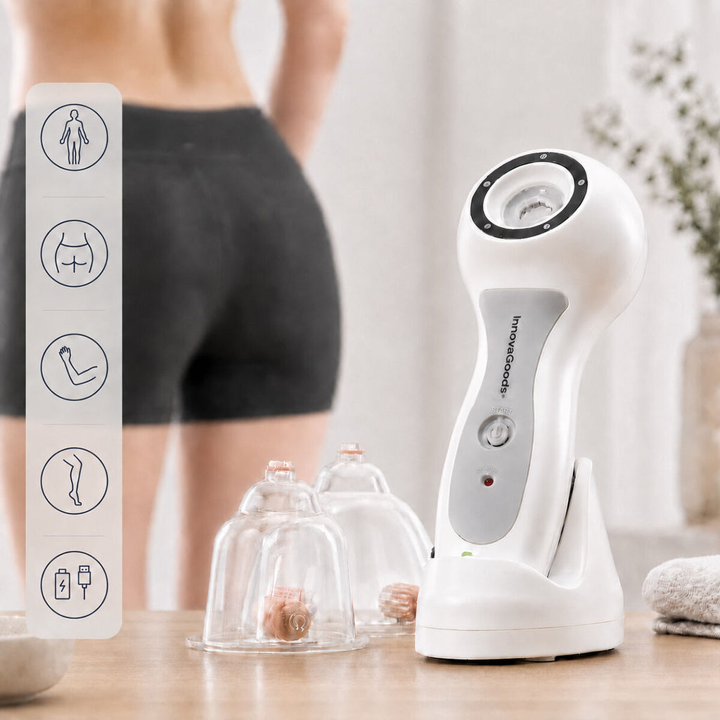 Elektrisch anticellulitis massageapparaat met vacuümtherapie, oplaadbaar via USB