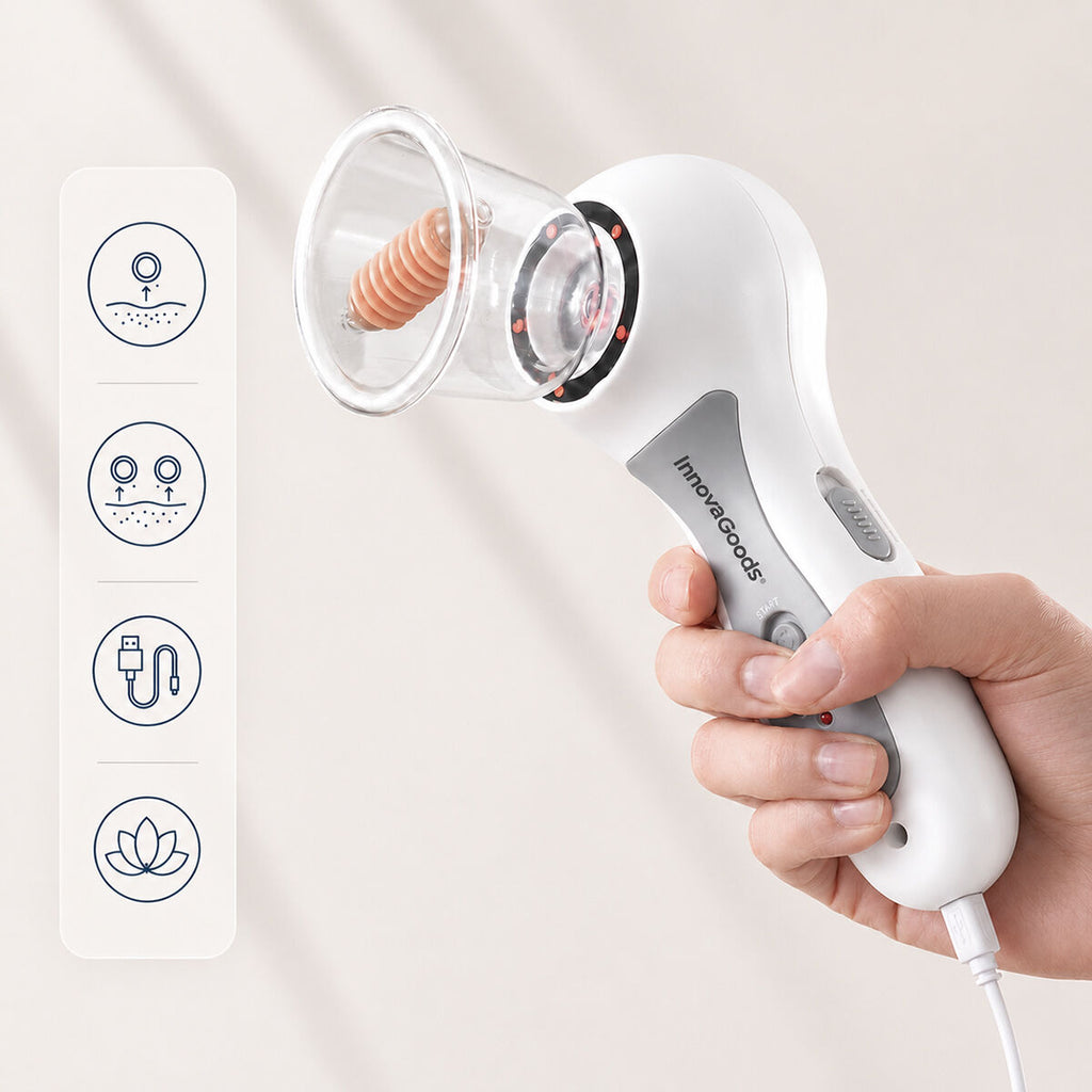 Elektrisch anticellulitis massageapparaat met vacuümtherapie, oplaadbaar via USB